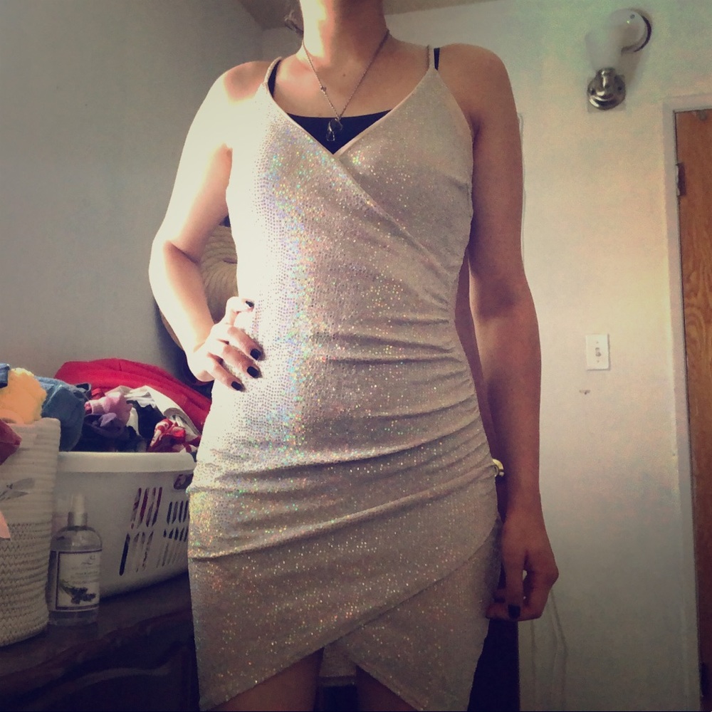 Champagne sequin dress